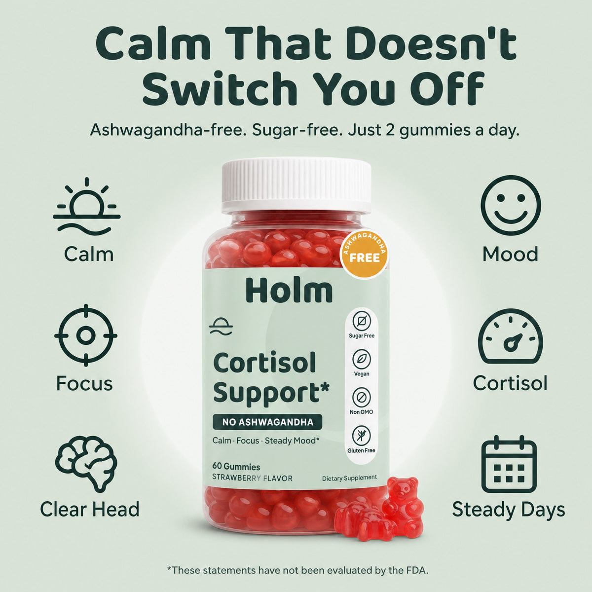 Holm Cortisol Support Gummies benefits