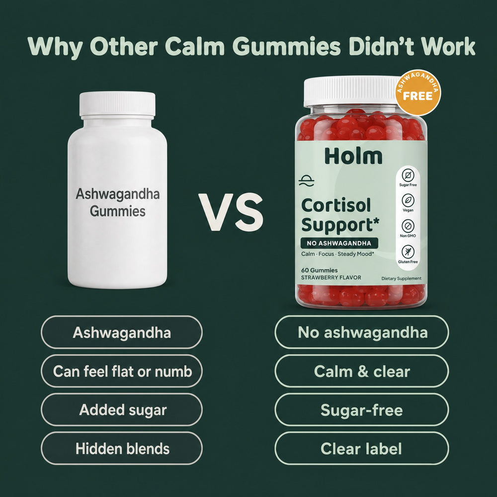 Holm compared with typical ashwagandha gummies
